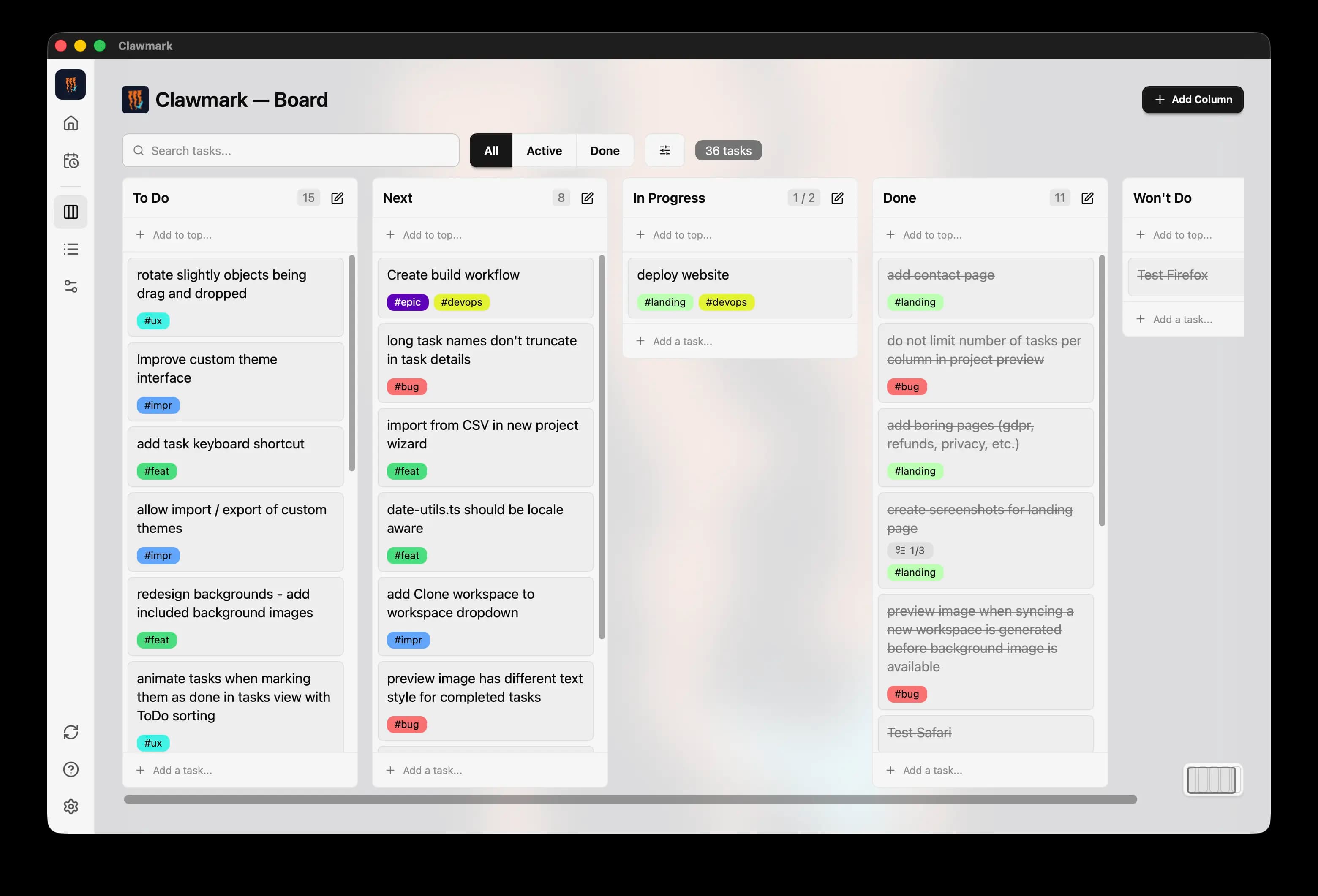 clawmark.io - Light mode